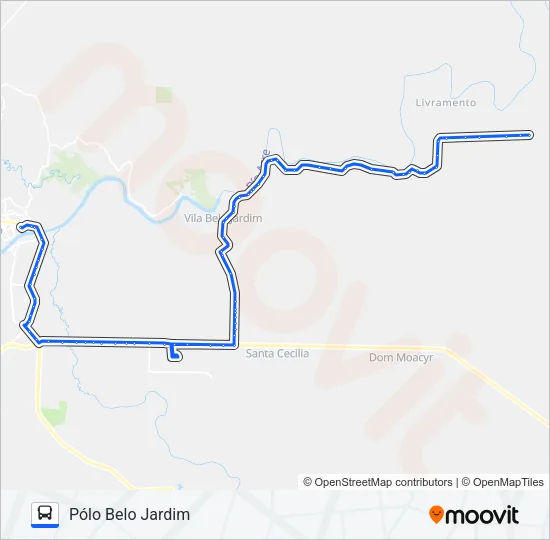 108 PÓLO BELO JARDIM Bus Line Map
