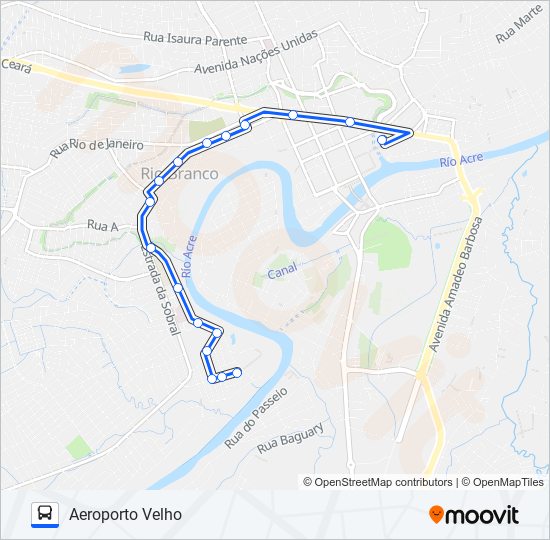 602C AEROPORTO VELHO bus Line Map