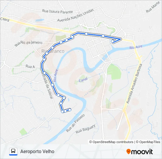 602C AEROPORTO VELHO Bus Line Map