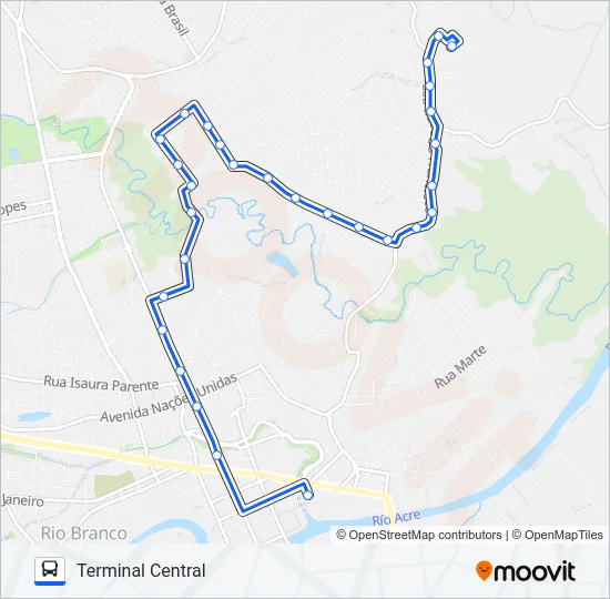 701 SÃO FRANCISCO/PLACAS Bus Line Map