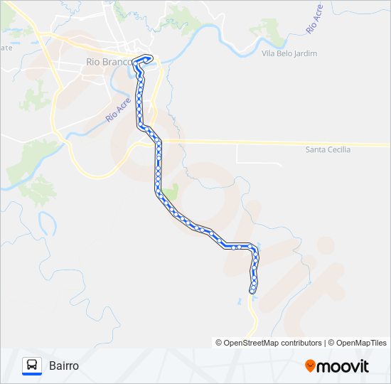 103 SANTA MARIA/VILA ACRE bus Line Map