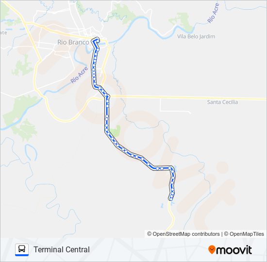 103 SANTA MARIA/VILA ACRE bus Line Map