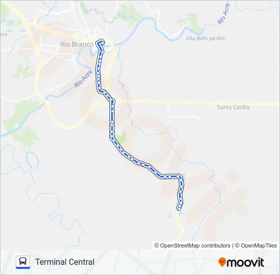 103 SANTA MARIA/VILA ACRE Bus Line Map