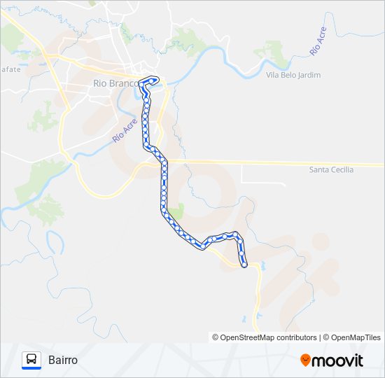 Mapa da linha 115 CASTANHEIRA/GARAPEIRA de ônibus