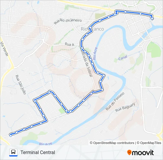 304 AEROPORTO VELHO/CABREÚVA Bus Line Map