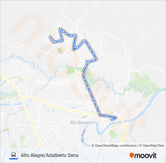 Mapa da linha 203 ALTO ALEGRE/ADALBERTO SENA de ônibus