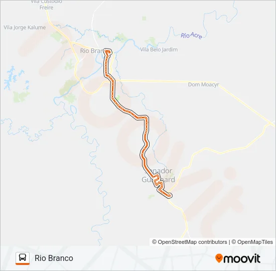 001 SENADOR GUIOMARD Bus Line Map