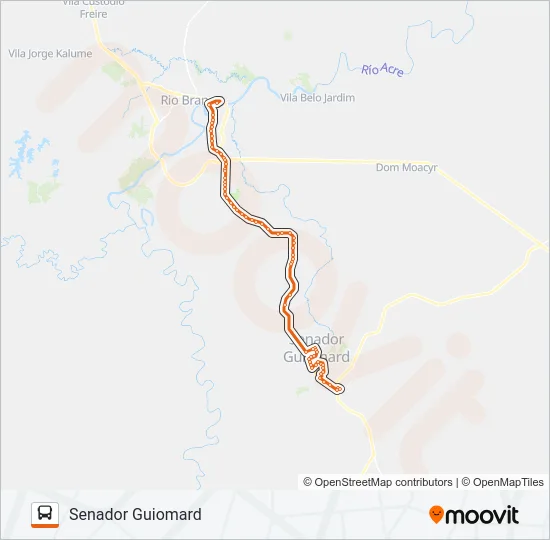 001 SENADOR GUIOMARD Bus Line Map