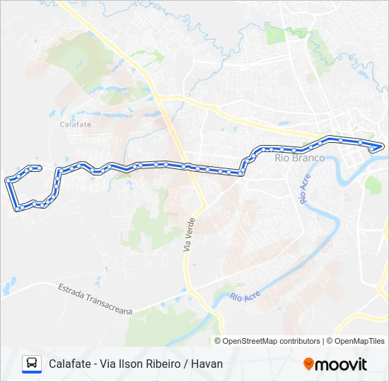 404 CALAFATE Bus Line Map