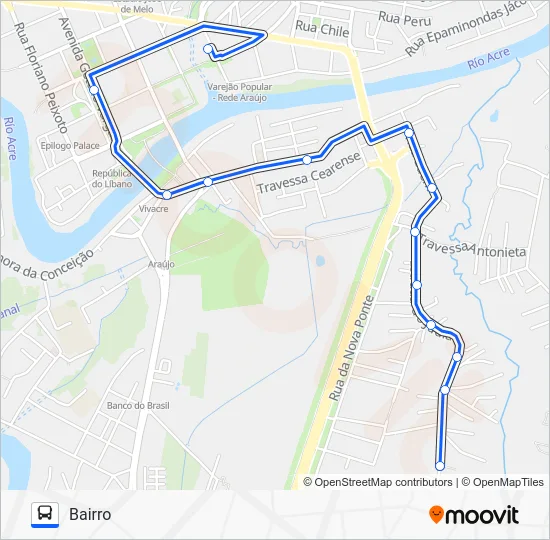 106 06 DE AGOSTO Bus Line Map