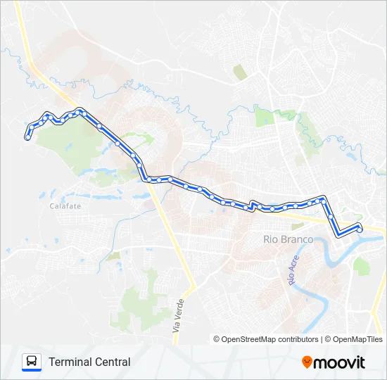 502 UNIVERSITÁRIO Bus Line Map