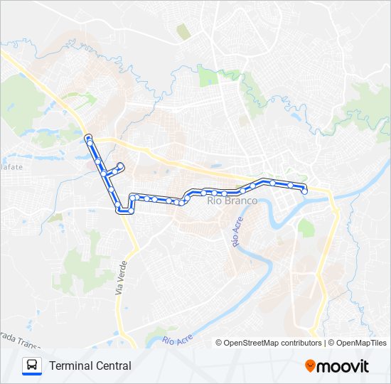 408 FUNDHACRE/UNINORTE bus Line Map