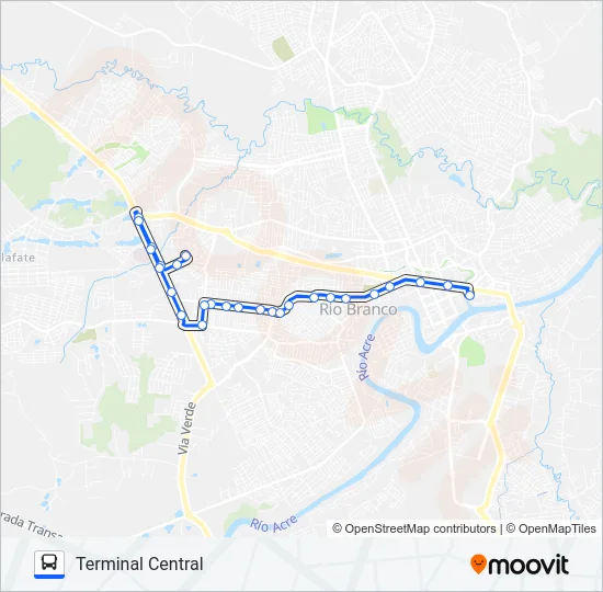 408 FUNDHACRE/UNINORTE Bus Line Map