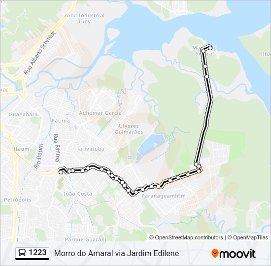 Rota da linha 1223: horários, paradas e mapas - Avenida Beira Mar ...