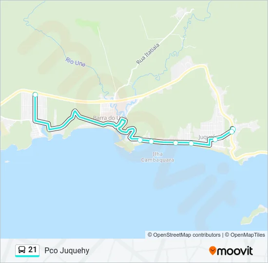21 Bus Line Map