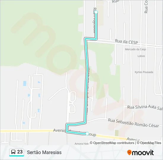 23 Bus Line Map