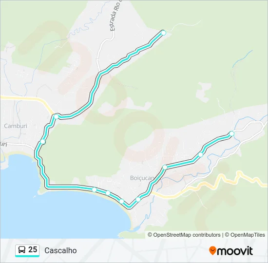 25 Bus Line Map