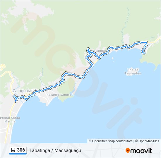 Mapa da linha 306 de ônibus
