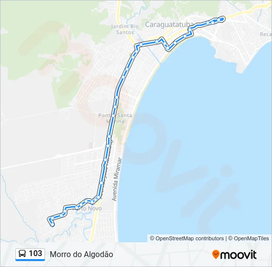 103 Bus Line Map