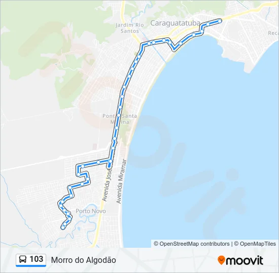 103 Bus Line Map