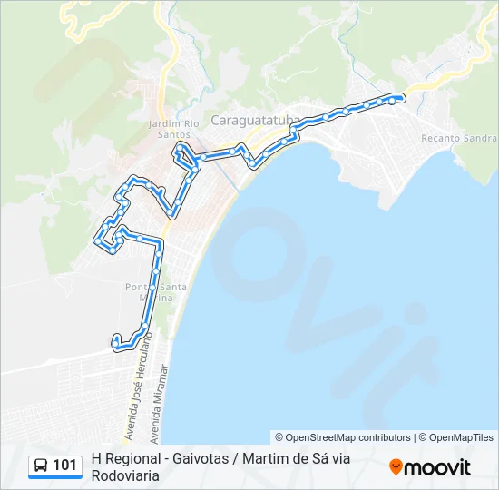 101 Bus Line Map