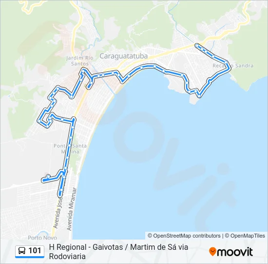 101 Bus Line Map