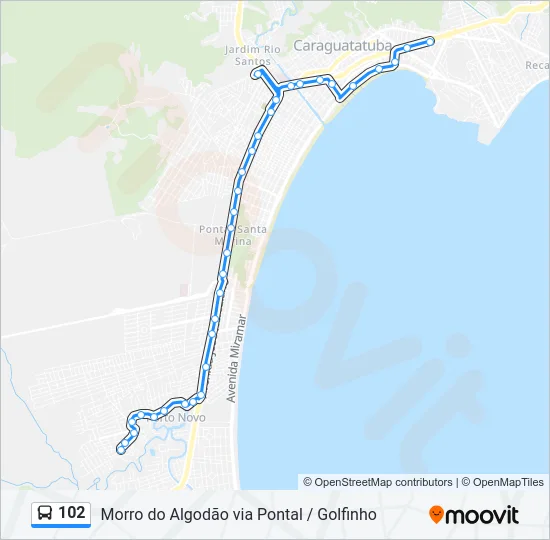 102 Bus Line Map