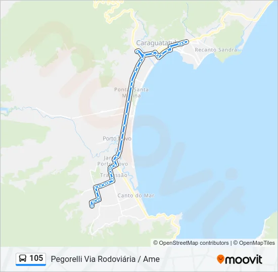 105 Bus Line Map