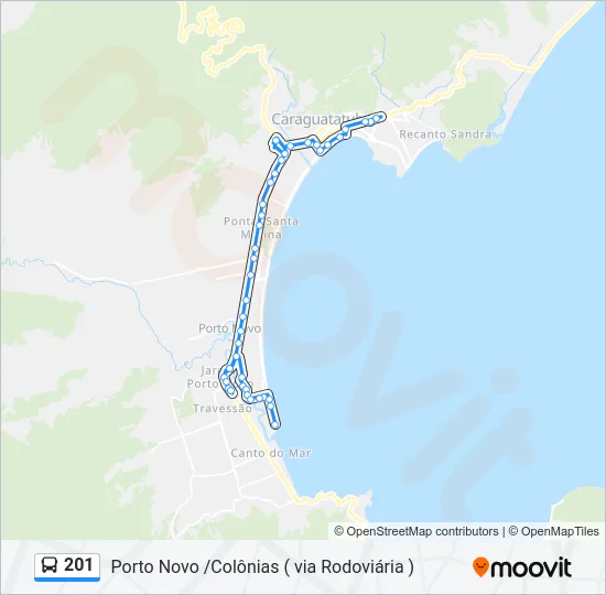 201 Bus Line Map