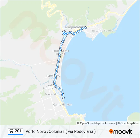 201 Bus Line Map