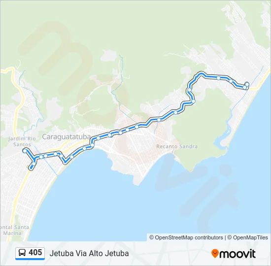 405 Bus Line Map