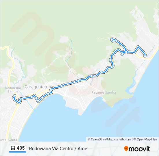 405 Bus Line Map