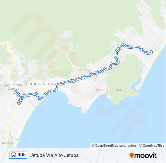 Mapa de 405 de autobús