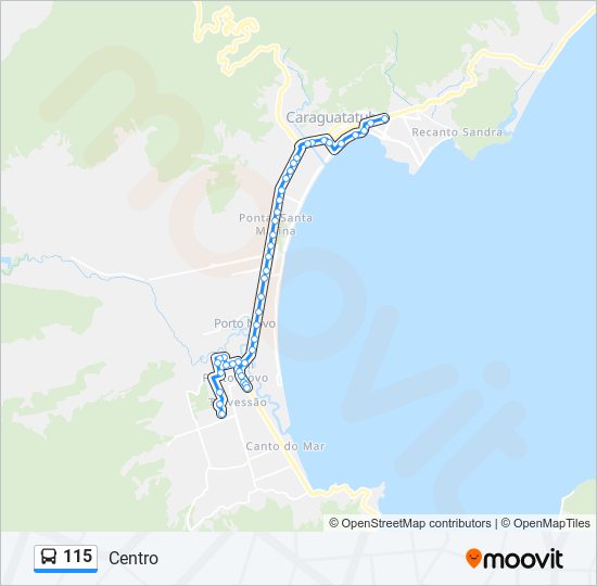 Mapa de 115 de autobús