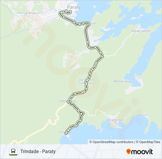 Mapa da linha TRINDADE | VAN de ônibus