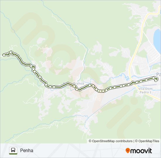 Mapa da linha PENHA | VAN de ônibus