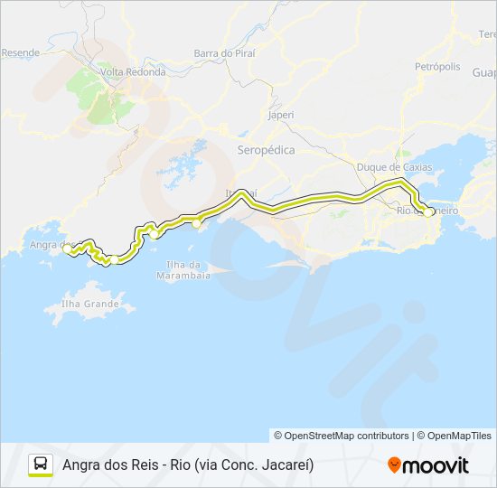 Mapa da linha RODOVIÁRIO de ônibus