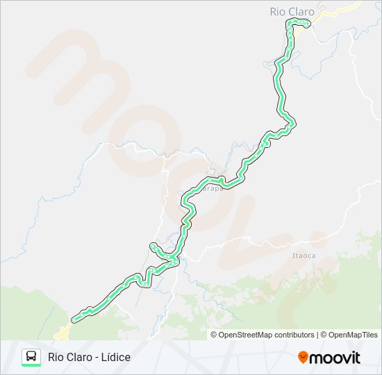 Mapa da linha 01 de ônibus