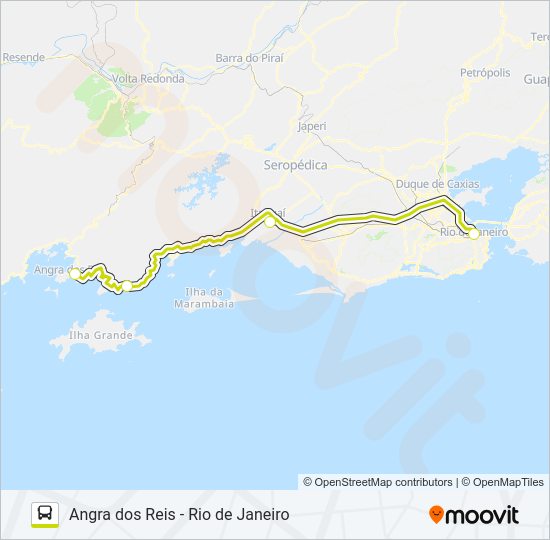 Mapa da linha EXECUTIVO de ônibus