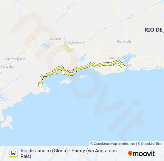 GLÓRIA - PARATY Bus Line Map