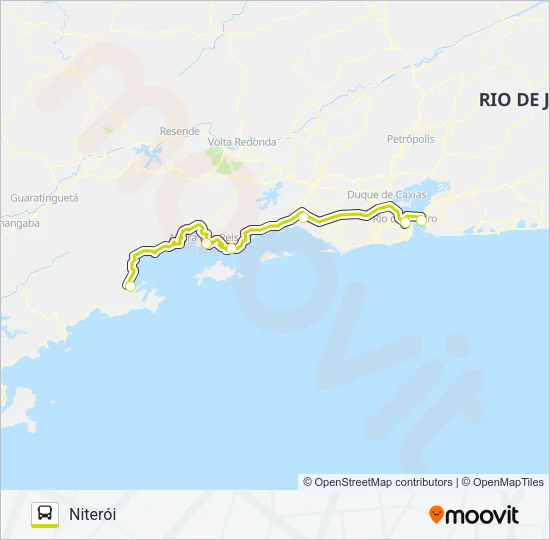PARATY - NITERÓI Bus Line Map