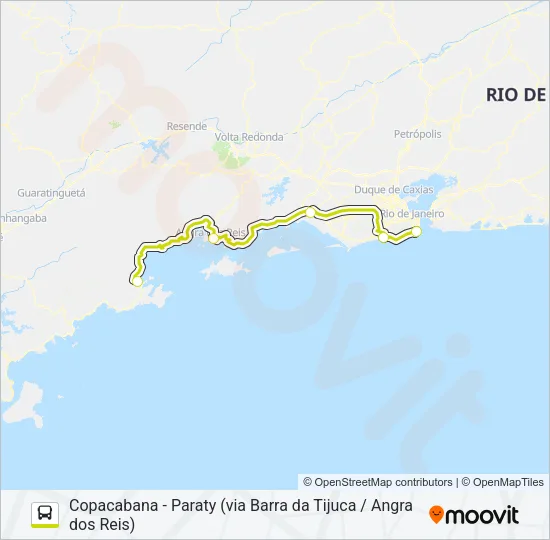 COPACABANA - PARATY Bus Line Map