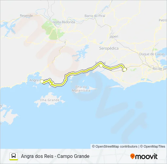 ANGRA - CAMPO GRANDE Bus Line Map