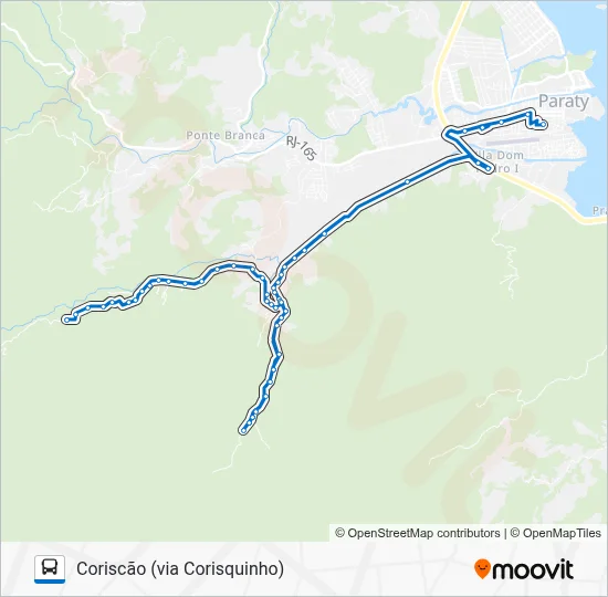 Mapa da linha 16 de ônibus