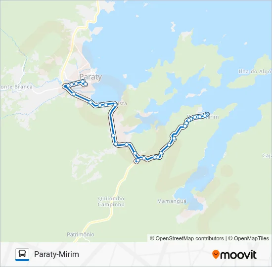 Mapa da linha 22 de ônibus