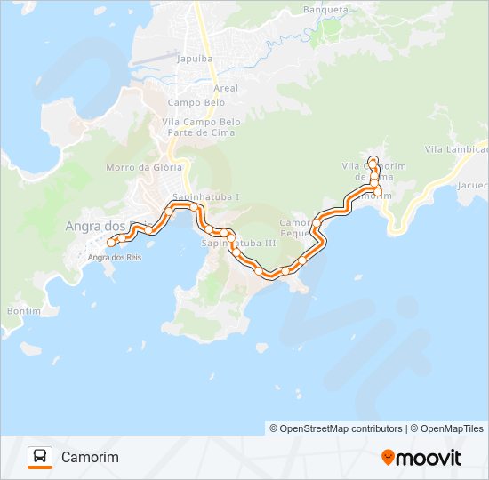 Mapa de 103 de autobús