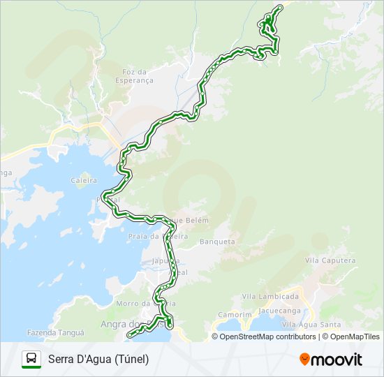 Mapa da linha 203 de ônibus