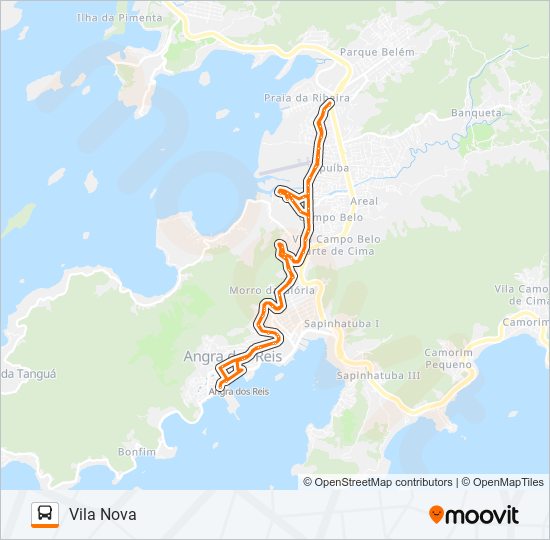 Mapa da linha 224 de ônibus