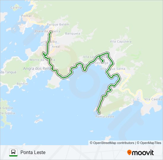 Mapa da linha 300 de ônibus