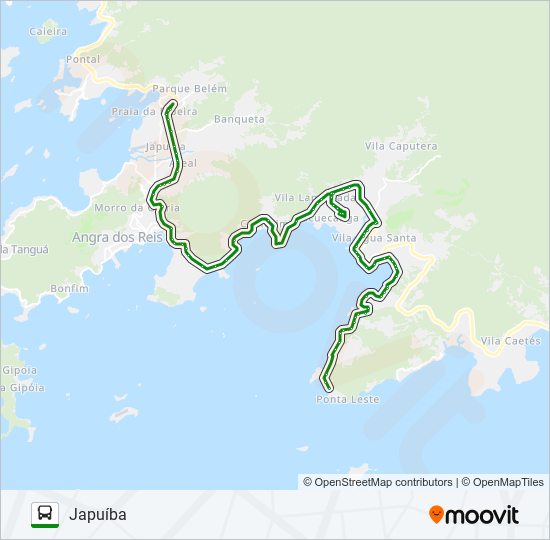 Mapa da linha 300 de ônibus